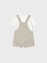 Mayoral Toddler Boy Stone Dino Dungaree