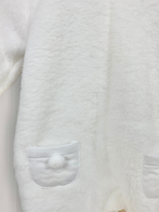 Deolinda White Fluffy Bear Babygrow