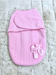 Cable Knit Baby Swaddle Wrap - 3 Colours