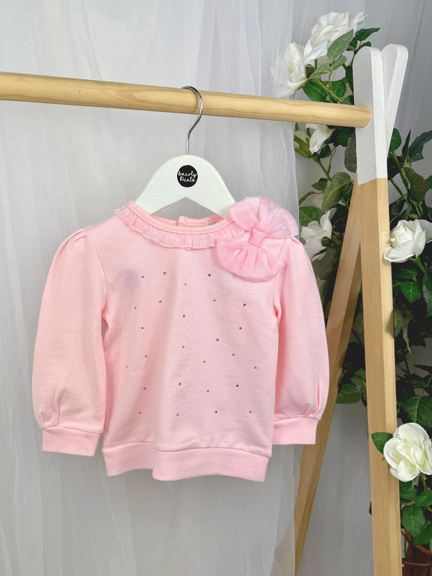 Mintini Girls Pink Diamante Tracksuit (12M - 5Y)