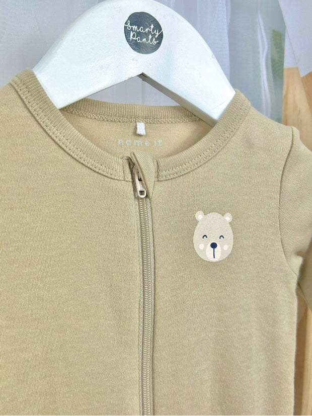 Name It Unisex Teddy 2 Pack Babygrows