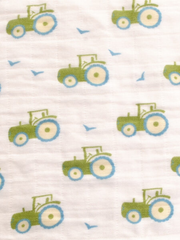 Baby Boy Muslin 3 Pack - Dino, Puppy & Tractor