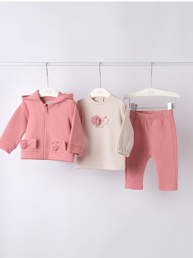 iDo Baby Girl Pink  3 Piece Outfit Set