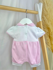 Pink Smocked Bunny Romper