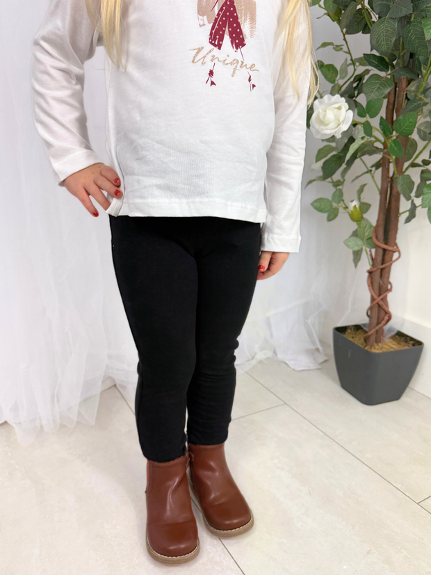 Mayoral Junior Girl Basic Black Jeggings (3Y-8Y)