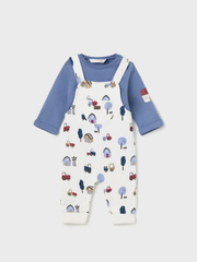 Mayoral Baby Boy Tractor Dungaree & Top Outfit Set - 2 Colours