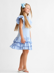 Girls 'Sian' Polo Dress - Blue