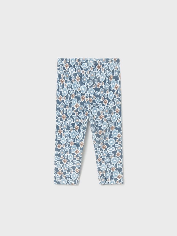 Mayoral Toddler Girl Blue Floral Outfit Set - 3 Piece (12M-4Y)