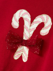 Name It Girls Red Candy Cane Christmas Dress  (9M- 5Y)