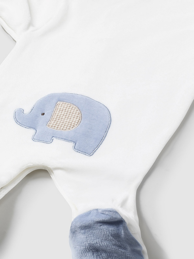 Mayoral Baby Boy Blue Elephant & Giraffe Babygrows - 2 Pack