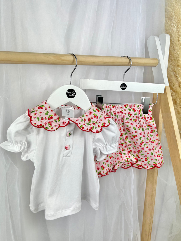 Deolinda Toddler Girl 'Fresh' Cherry Shorts Set