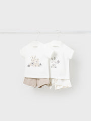 Mayoral Baby Boy Bunny Shorts Sets 2 pack - 2 Colours