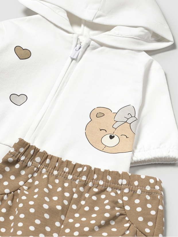 Mayoral Baby Girl Neutral Bear Tracksuit