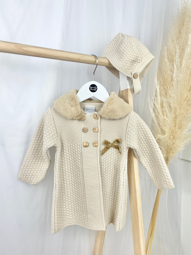 Baby Girl Jacket & Bonnet Set - 2 Colours