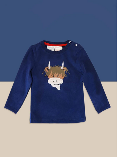 Blade & Rose Navy Highland Cow Top