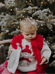Mayoral Toddler Girl Winter Bear Red & Cream Outfit Set (12M-4Y)