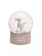 1st Birthday Pink Water Globe