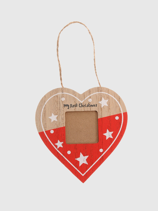 'My First Christmas' Heart Photo Frame