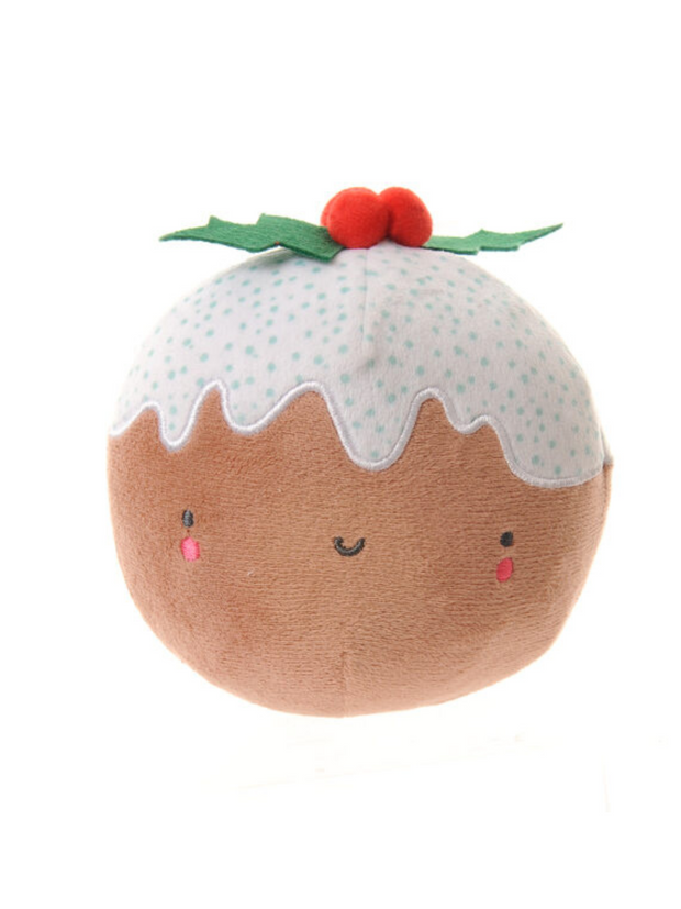 Soft Baby Christmas Pudding Ball Rattle