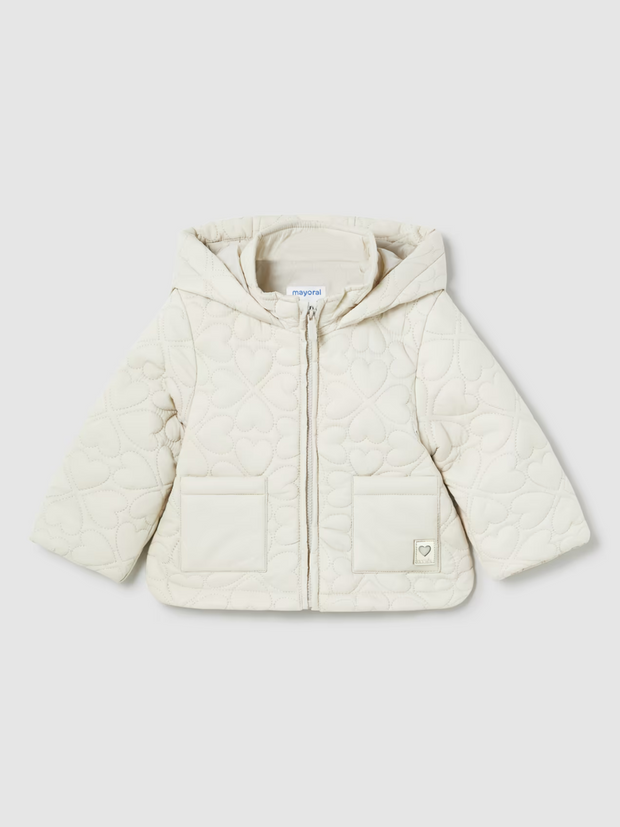 Mayoral Toddler Girl Heart Quilted Coat - 3 Colours