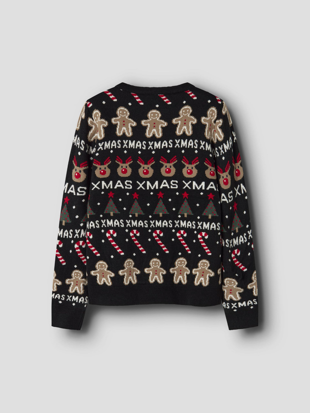 Name It Black Knitted Christmas Jumper (9M- 5Y)