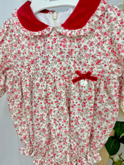 Deolinda Girls 'Sarah' Red Romper (3M-24M)