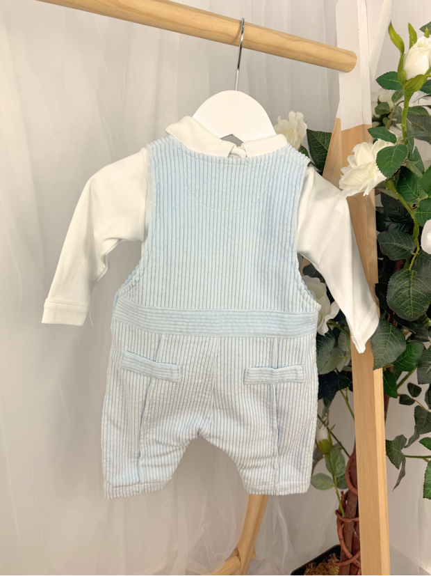 Mintini Boys Blue Corduroy Top & Dungaree (3M-2Y)