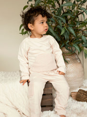 Mintini Beige Tracksuit With Fleece Pocket