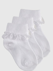 3-Pack Frilly Socks - 2 Colours