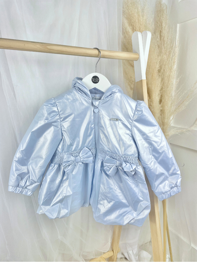 Mintini Toddler Girl Blue Bow Jacket