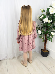 Mayoral Toddler Girl Pink Polka Dot Dress & Bag UK