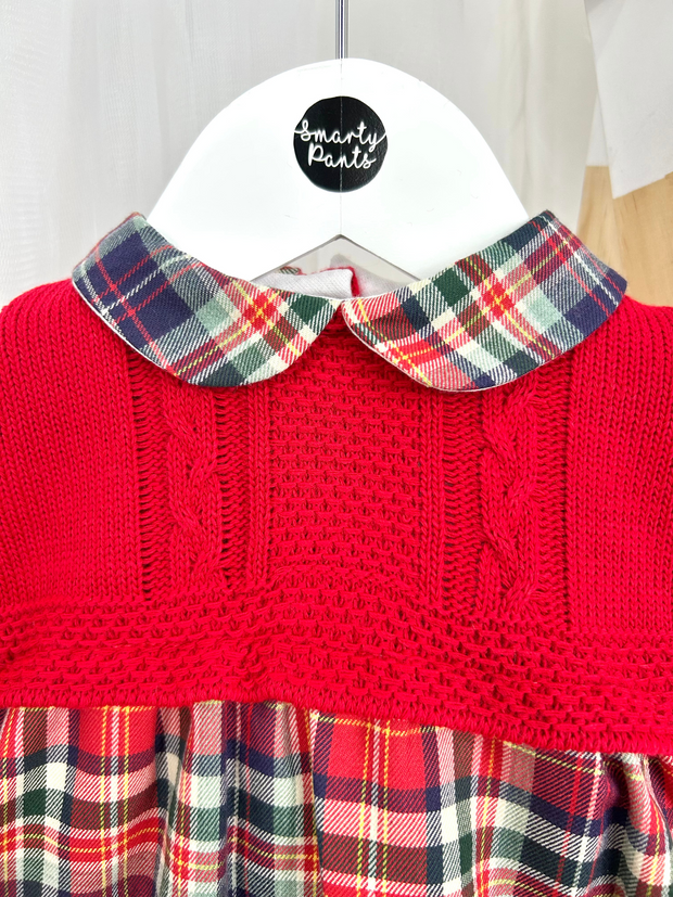 Baby Girl ‘Robin' Red Tartan Romper