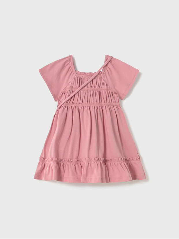 Mayoral Toddler Girl Flowy Dress WIth Handbag - 2 Colours