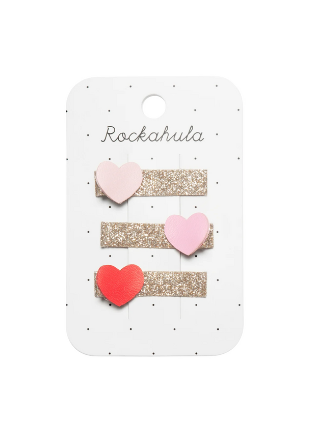 Rockahula Heart Glitter Bar Clips