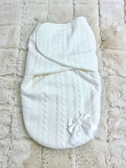 Cable Knit Baby Swaddle Wrap - 3 Colours