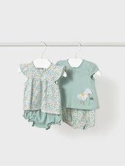 Mayoral Baby Girl Double Shorts Pack - Green Floral