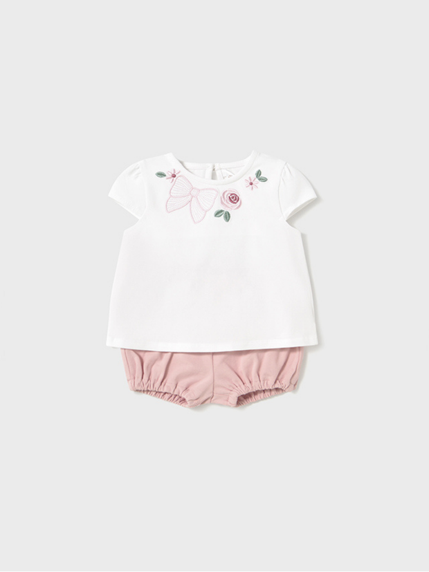 Mayoral Baby Girl Double Shorts Pack - Baby Rose