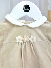 iDo Baby Girl Neutral Outfit Set With Flower Detail