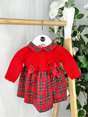Pex Girls 'Merrie' Red Tartan Dress With Bows (NB-2Y)
