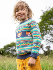 Frugi Organic Cotton Fowey Fairisle Knitted Jumper