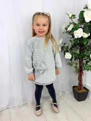 Mayoral Toddler Girl Grey Fur Dress & Bag (12M-4Y)