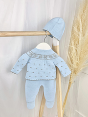 Baby Boy 3 Piece Blue Festive Outfit Set