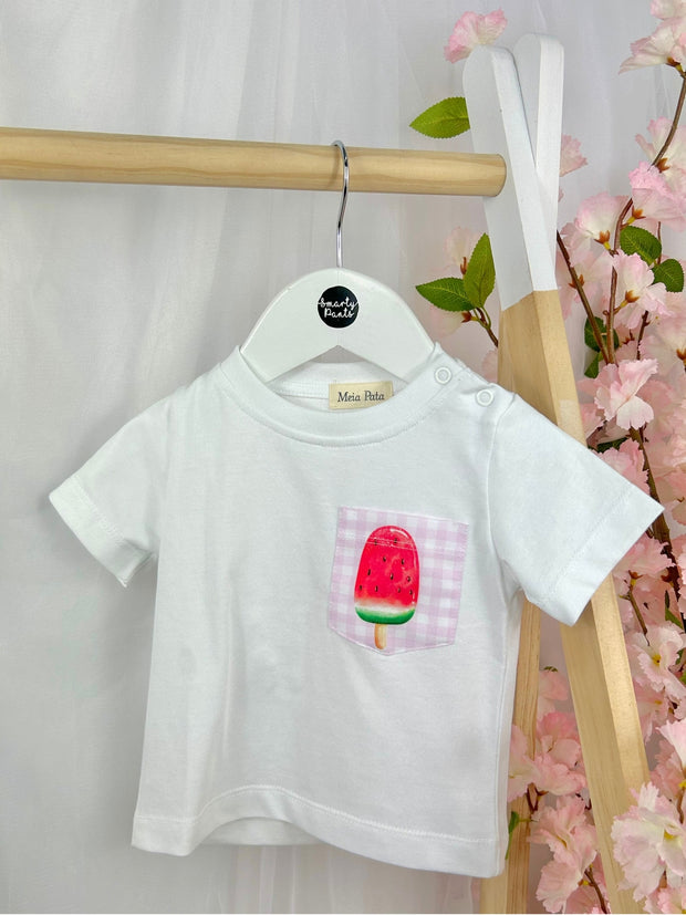 Meia Pata Boys Watermelon White T-Shirt