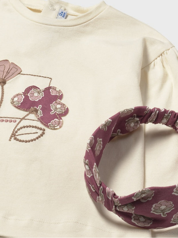 Mayoral Toddler Girl Cream & Red Floral Outfit Set (12M-4Y)