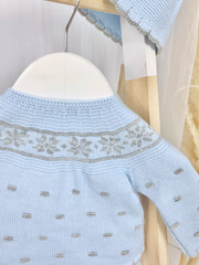 Baby Boy 3 Piece Blue Festive Outfit Set