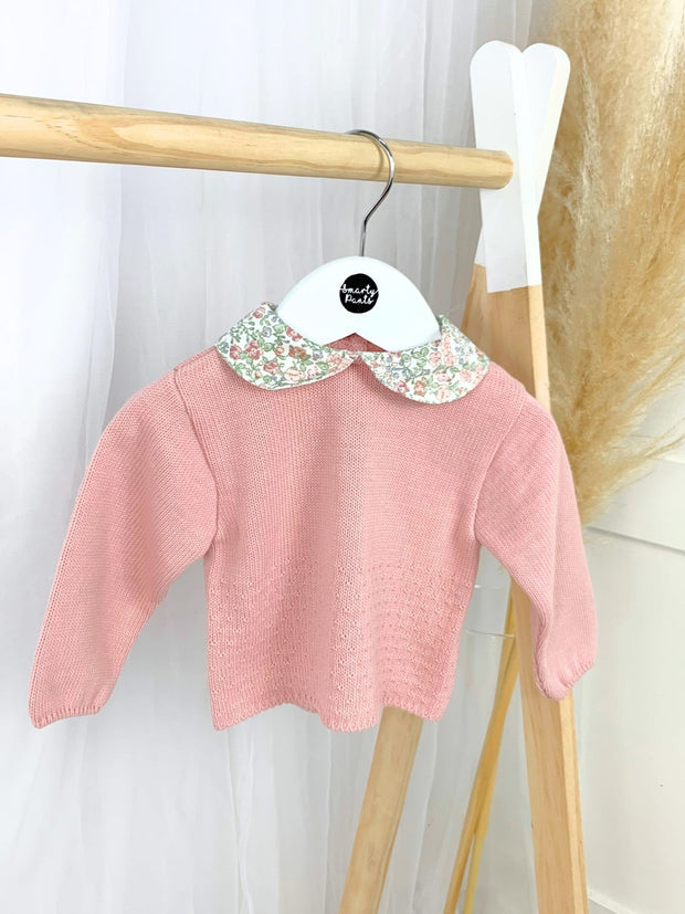 Baby Girl Knitted Top & Floral Bloomer Set