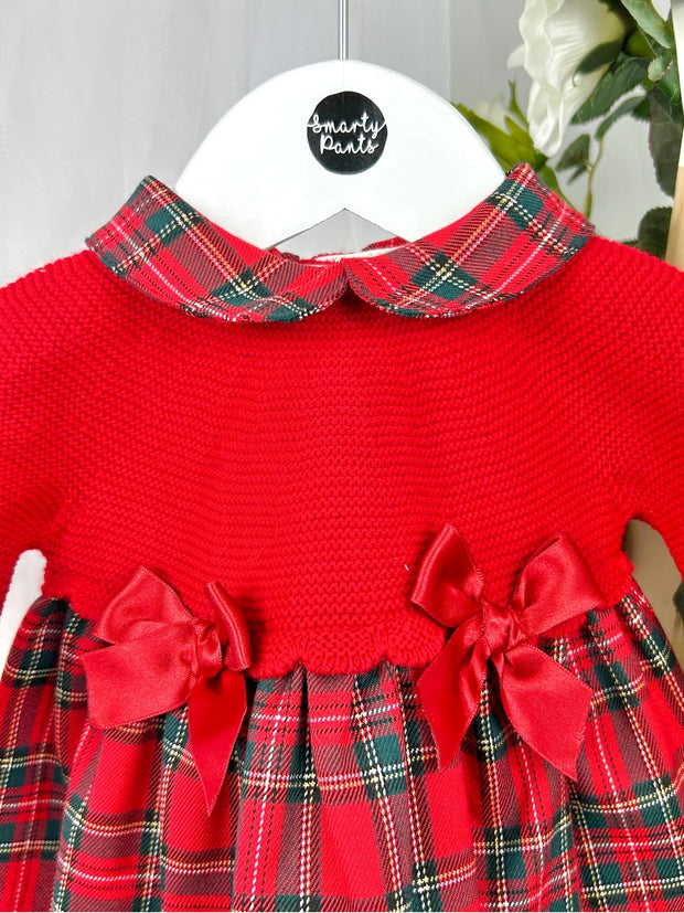 Pex Girls 'Merrie' Red Tartan Dress With Bows (NB-2Y)