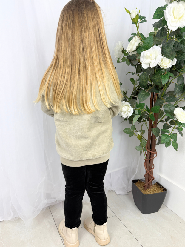 Name It Beige Fluffy Christmas Jumper (18M-6Y)