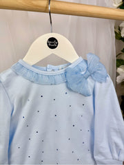 Mintini Girls Blue Diamante Tracksuit (12M - 2Y)