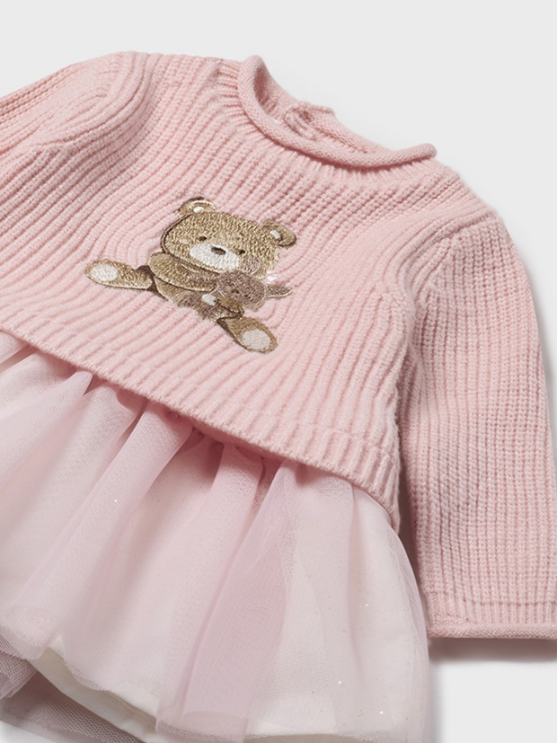 Mayoral Baby Girl Pink Teddy Tulle Dress